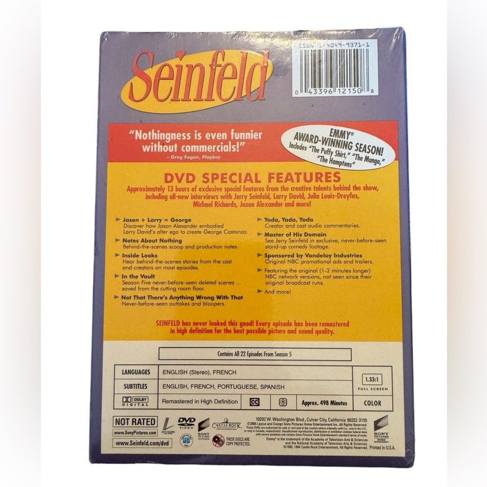 Seinfeld Season 5 DVD Boxset New - Picture 7 of 9